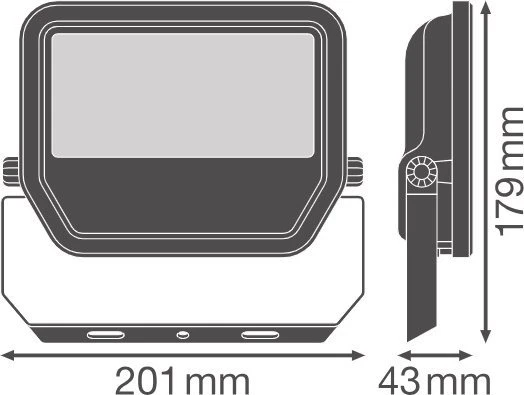 Ledvance 27-41W LED prožektorius FL 50 GEN4, juodas, 4000K, IP66