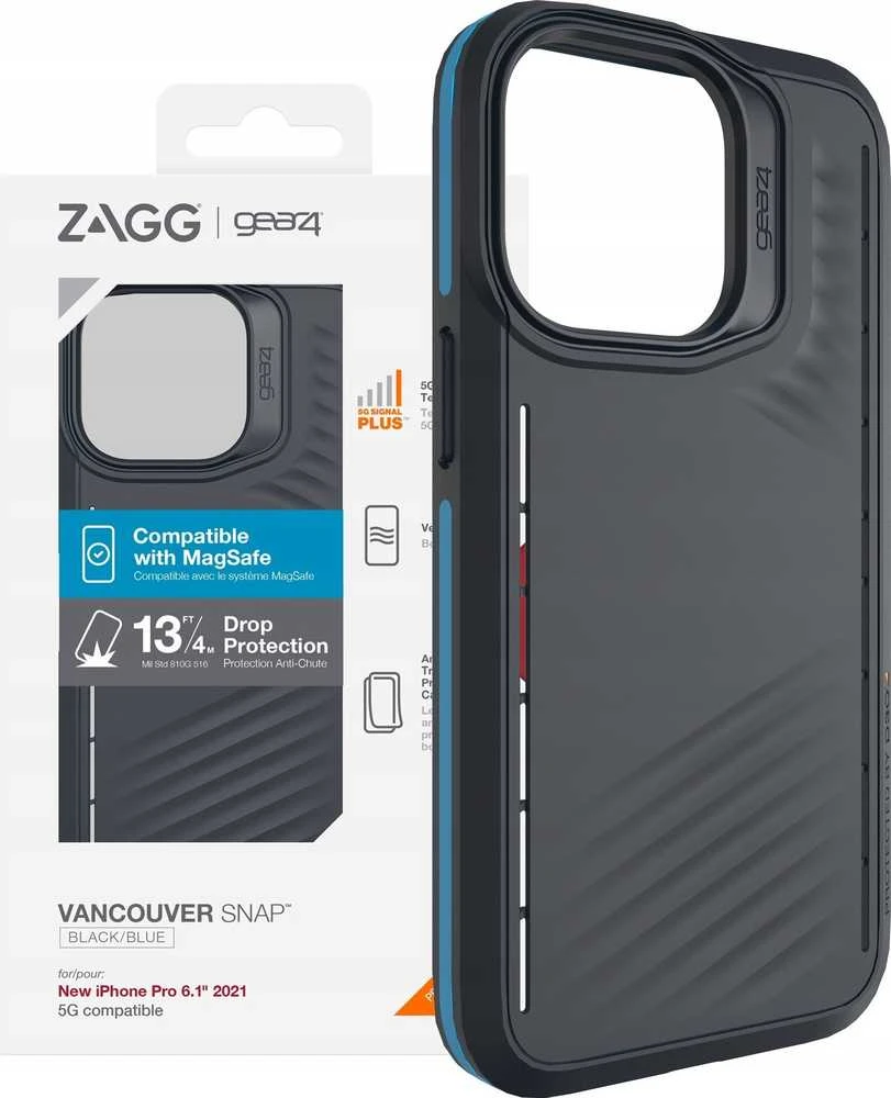Gear4 Vancouver Snap MagSafe Apple iPhone 13 Pro dėklas telefonui mėlynos spalvos