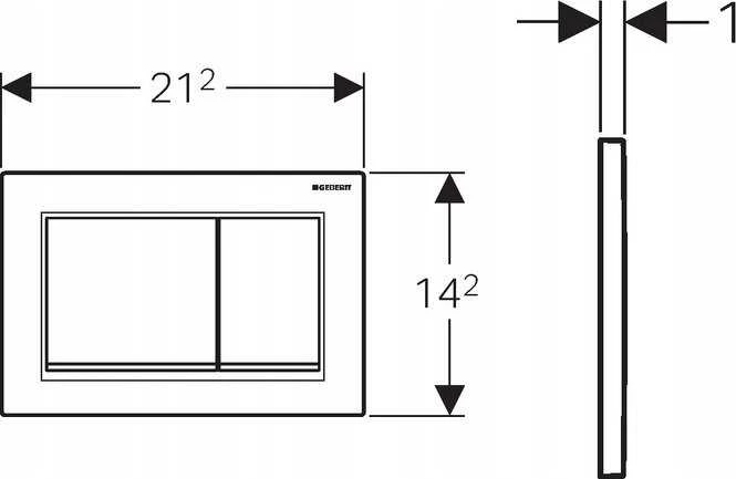 Geberit Geberit Duofix nuleidimo plokštė Geberit Omega30 pavara, priekinė / viršutinė, balta-auksinė-balta - 115.080.KK.1