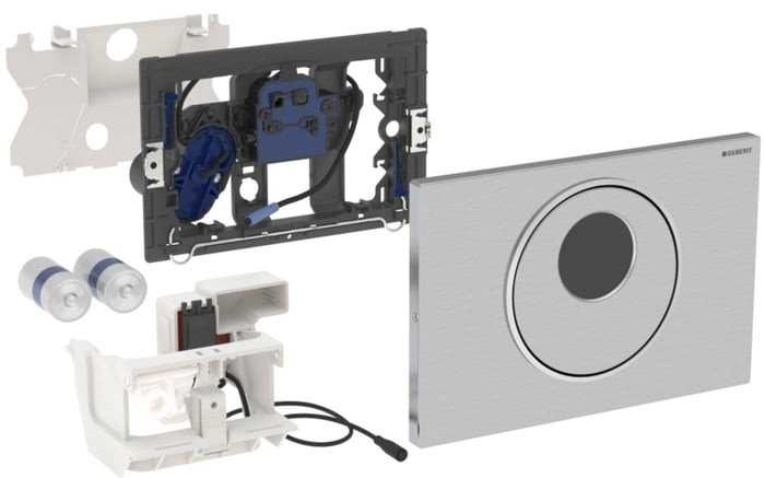 Geberit nuleidimo mygtukas Elektroninis WC paleidimo rinkinys Geberit, IR, maitinimas baterijomis, Sigma10, nerūdijantis plienas (DWZ)