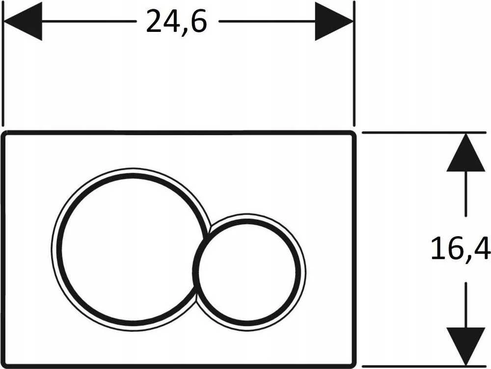 Geberit taustiņš Sigma01, 246x164 mm, matēts hroms ar easy-to-clean pārlājumu