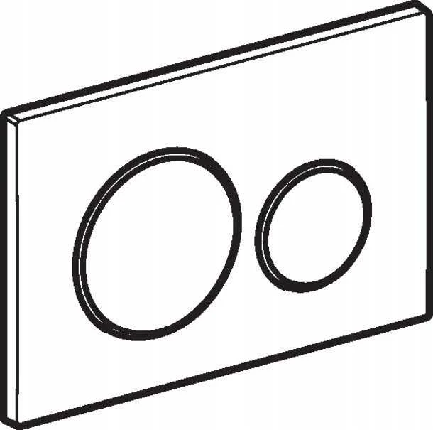 Geberit taustiņš Sigma20 New, 246x164 mm, balts/matēts balts