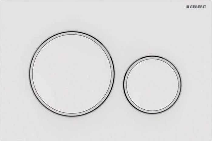 Geberit taustiņš Sigma20 New, 246x164 mm, balts/matēts balts