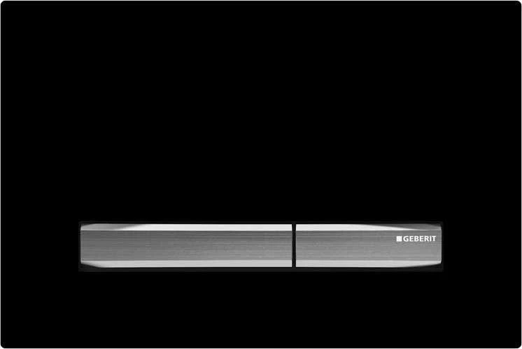 Geberit taustiņš Sigma50 square, 246x164 mm, juodas/brushed chrome ETC