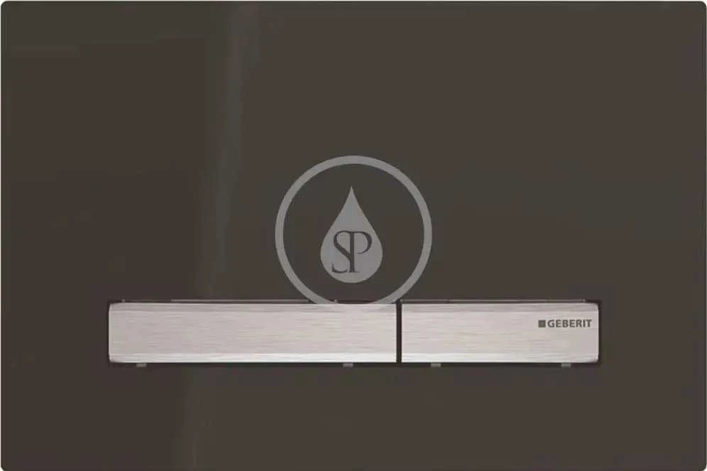 Geberit taustiņš Sigma50 square, 246x164 mm, juodas/brushed chrome ETC