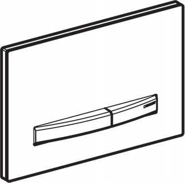 Geberit taustiņš Sigma50 square, 246x164 mm, juodas/brushed chrome ETC