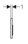 Geberit taustiņš Omega20, 212x142 mm, juodas/hroms/juodas