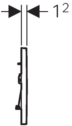 Geberit Sigma30 wc mygtukas. baltas/chromas