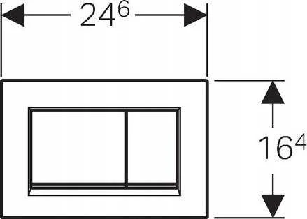 Geberit taustiņš Sigma30, 246x164 mm, balts/zelts/balts