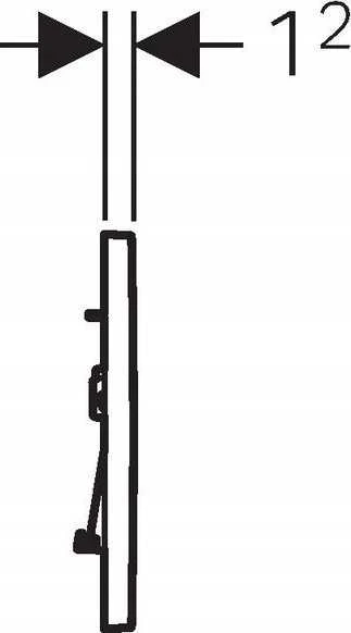 Geberit taustiņš Sigma30, 246x164 mm, balts/zelts/balts