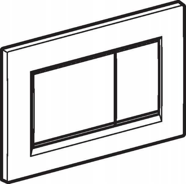 Geberit taustiņš Sigma30, 246x164 mm, balts/zelts/balts