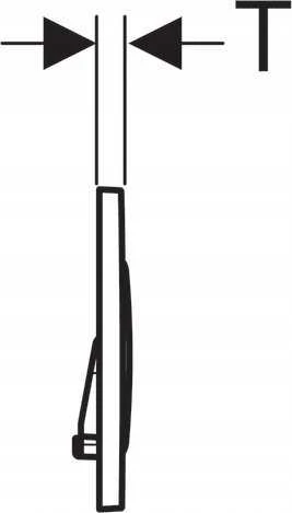 Geberit Sigma20 wc mygtukas. matinis juodas