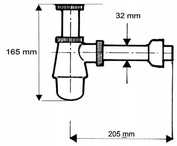 Geberit praustuvo sifonas POLSYFON BUT. 11/4X32MM CHROM PREMIUM