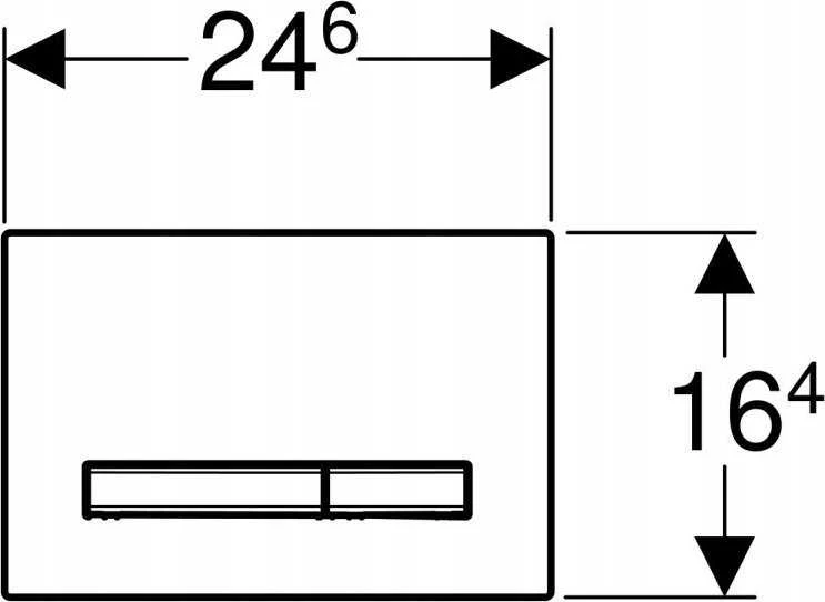 Geberit taustiņš Sigma50, 266x164 mm, balts/hroms