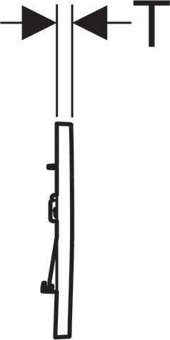Geberit vandens nuleidimo mygtukas Sigma30, 246x164, juodas matinis