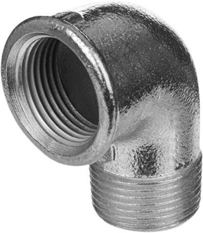 Gebo Alkūnė 90° įsukama 21/2'' cinkuota