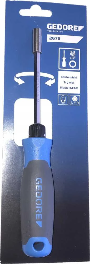 Gedore GEDORE Ratchet screwdriver SilentGEAR (juodas/mėlynas, switching via rotating ring)