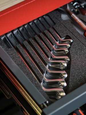 Gedore GEDORE raudonų dvigubų žiedinių veržliarakčių rinkinys, 8 dalių, 6–22 mm