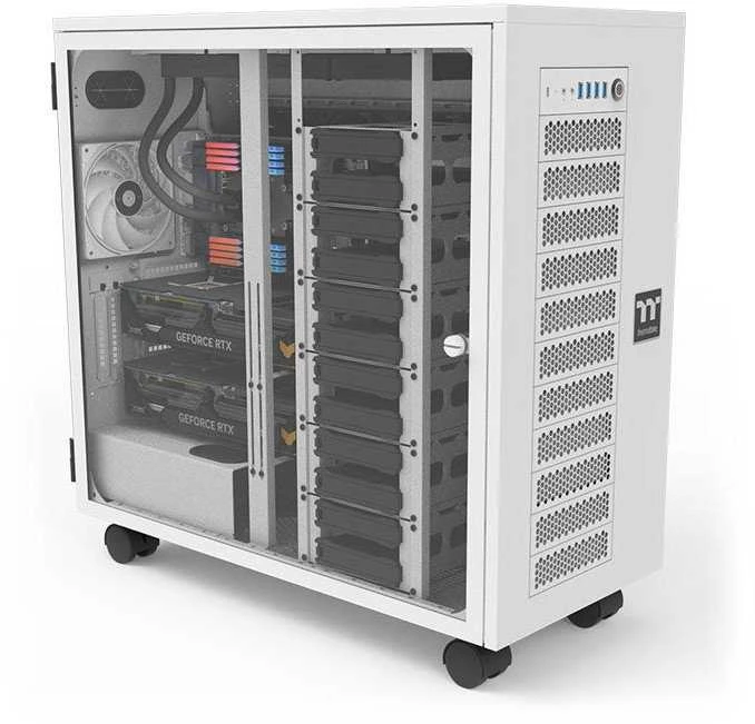 Didelis Thermaltake AX700 TG Snow Baltas