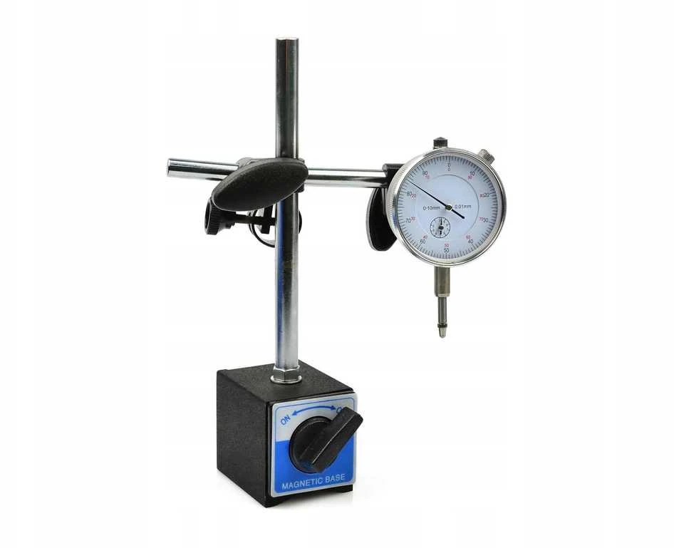 Geko Laikrodinis indikatorius 10/0,01 mm ant magnetinio stovo (dėklas) (10)