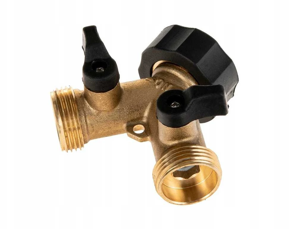 Geko Skirstytuvas 2 krypčių čiaupui GW3/4'' x 2 GZ3/4'' su rutuliniais vožtuvais (10/60)