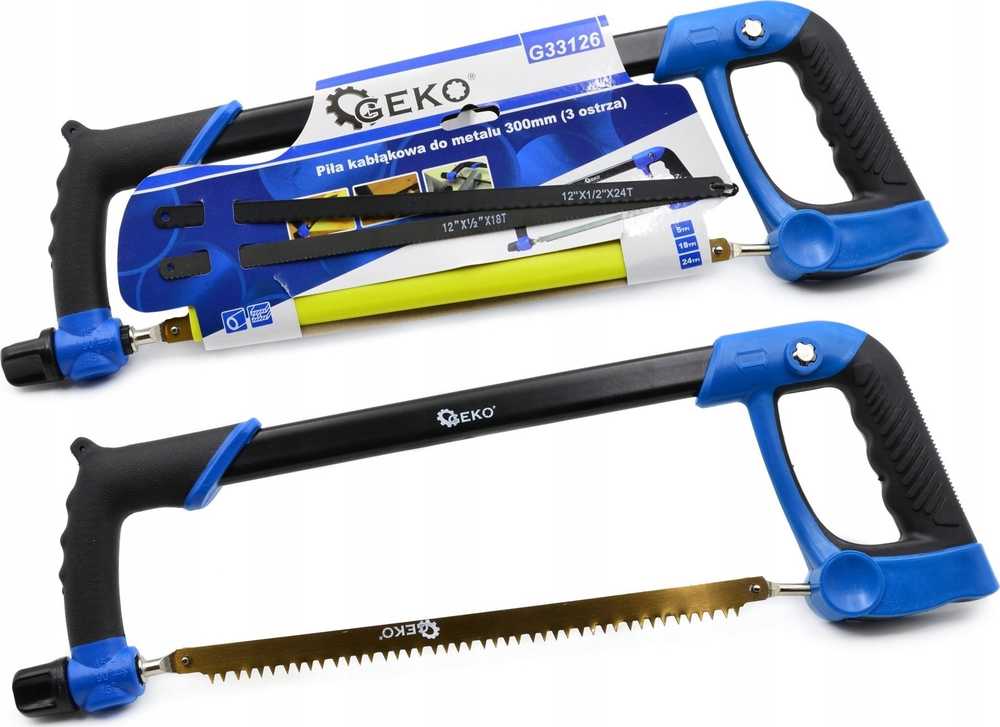 Geko 300 mm metalinis lankinis pjūklas (3 ašmenys) (6/24)