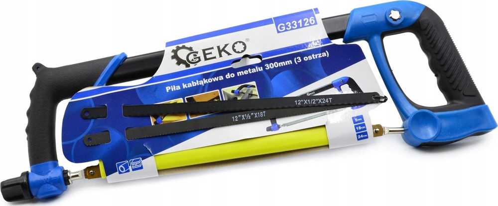Geko 300 mm metalinis lankinis pjūklas (3 ašmenys) (6/24)