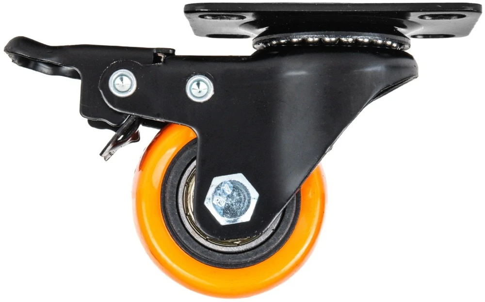 Geko 4 pasukamų ratukų rinkinys 40mm 40kg – 2 ratukai su stabdžiu, 2 be stabdžio (16) (5903418305543)
