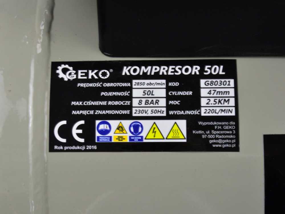 Geko 8bar 50L kompresorius (vx523)