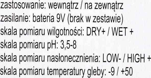 Geko acidometras - dirvožemio pH, temperatūros ir šviesos matuoklis (35)