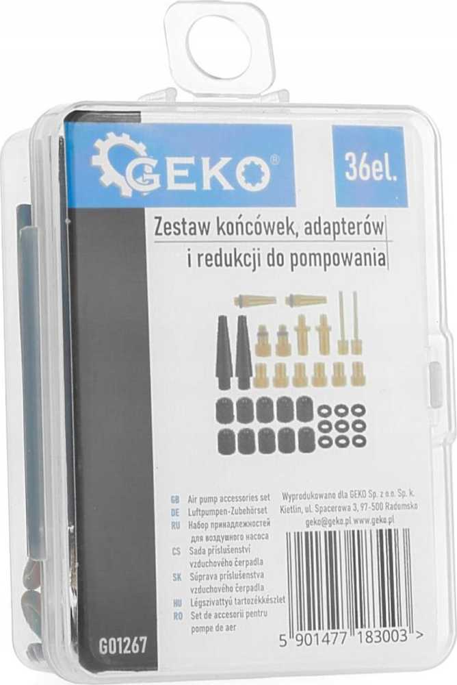 Geko Antgalių, adapterių ir reduktorių rinkinys pumpavimui, 36 vnt. (20/240)