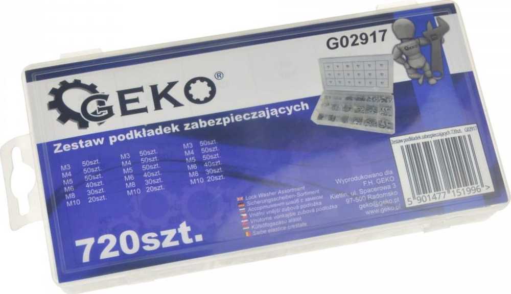 „Geko“ APSAUGINIŲ PLOVIMŲ RINKINYS 720VNT (20) G02917 GEKO