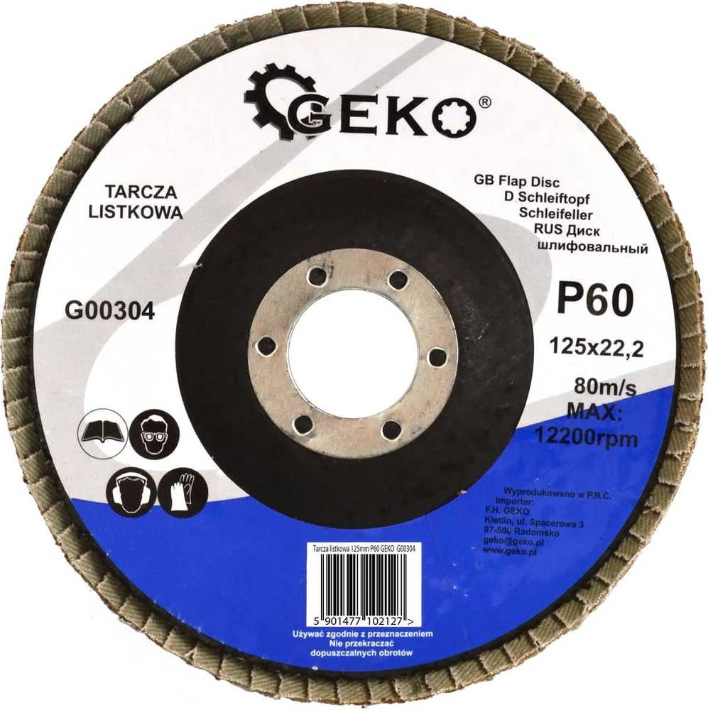 Geko atvartas diskas 125 mm P60 (G00304)