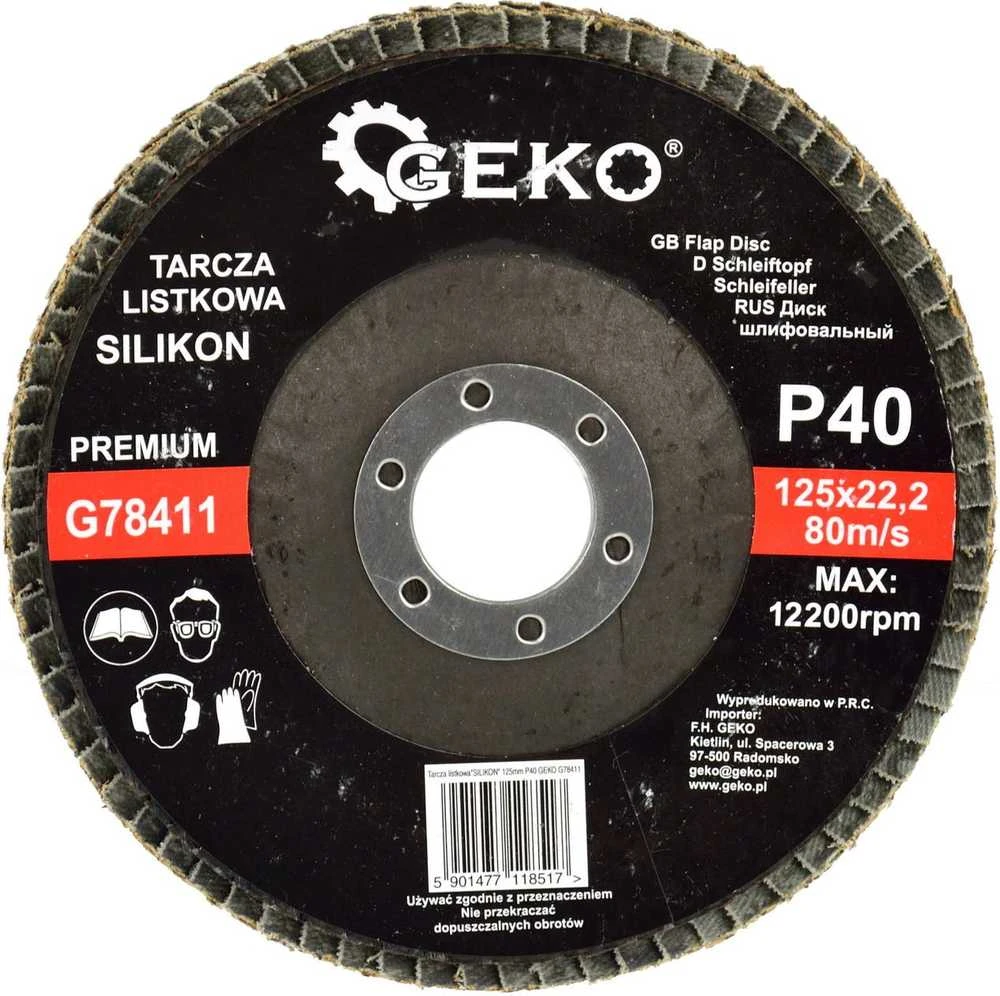 Geko plokštelinis šlifavimo diskas ''SILICON'' 125mm P40 (G78411)