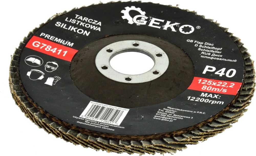 Geko plokštelinis šlifavimo diskas ''SILICON'' 125mm P40 (G78411)