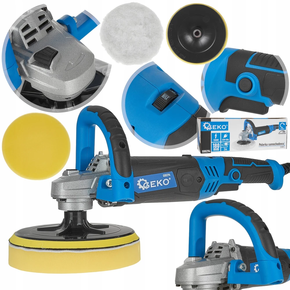Geko Automobilio poliravimo mašina 1200W 180mm (4)