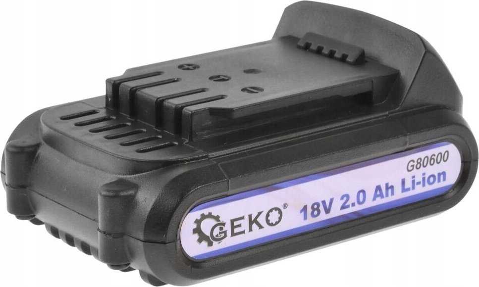 Akumuliatorius Geko G80600; 18 V; 2,0 Ah; Li-Ion