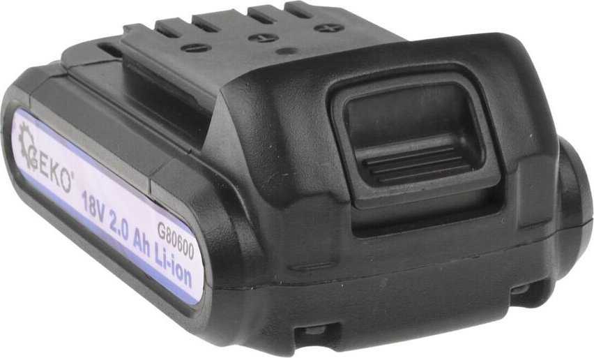 Akumuliatorius Geko G80600; 18 V; 2,0 Ah; Li-Ion