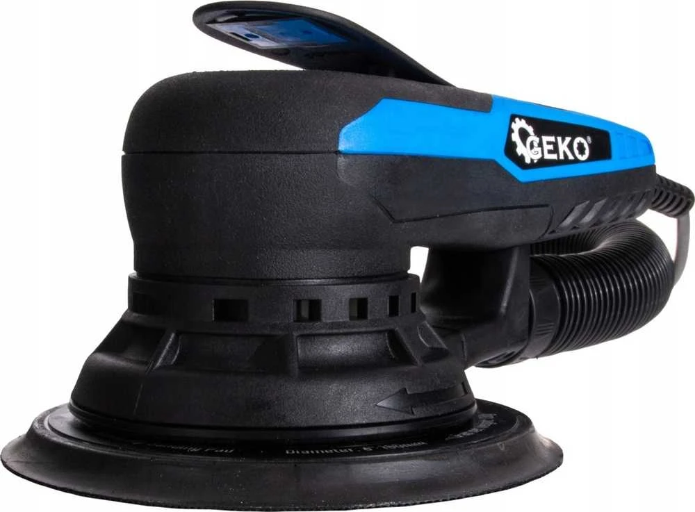 Geko bešepetis atsitiktinis orbitinis šlifuoklis 150 mm 350 W su greičio reguliatoriumi (6)