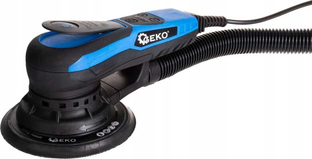 Geko bešepetis atsitiktinis orbitinis šlifuoklis 150 mm 350 W su greičio reguliatoriumi (6)