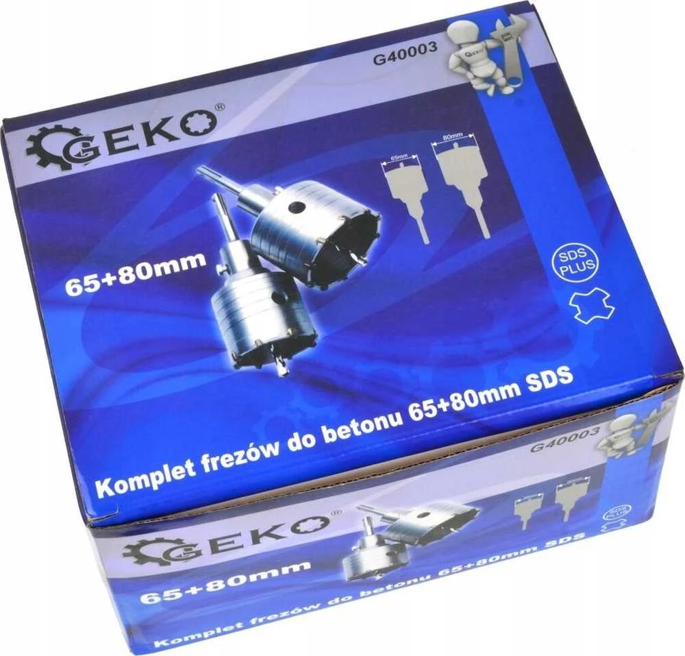 Geko Betono pjaustytuvų rinkinys 65+80 mm SDS(10)