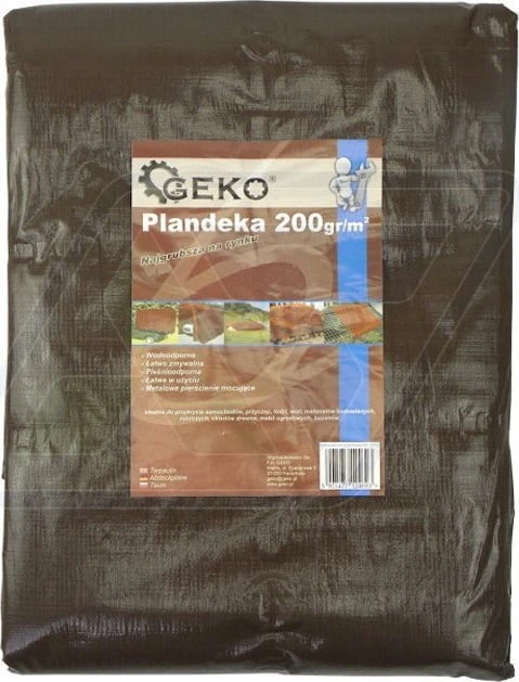 Geko brezentas Brezentas 6x12m ypač storas/rudas 200G (1)