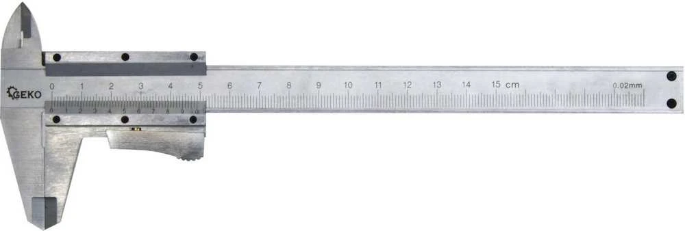 Geko Caliper 150mmx0.02 GEKO, automatinis blokavimas/medinis/ (50)