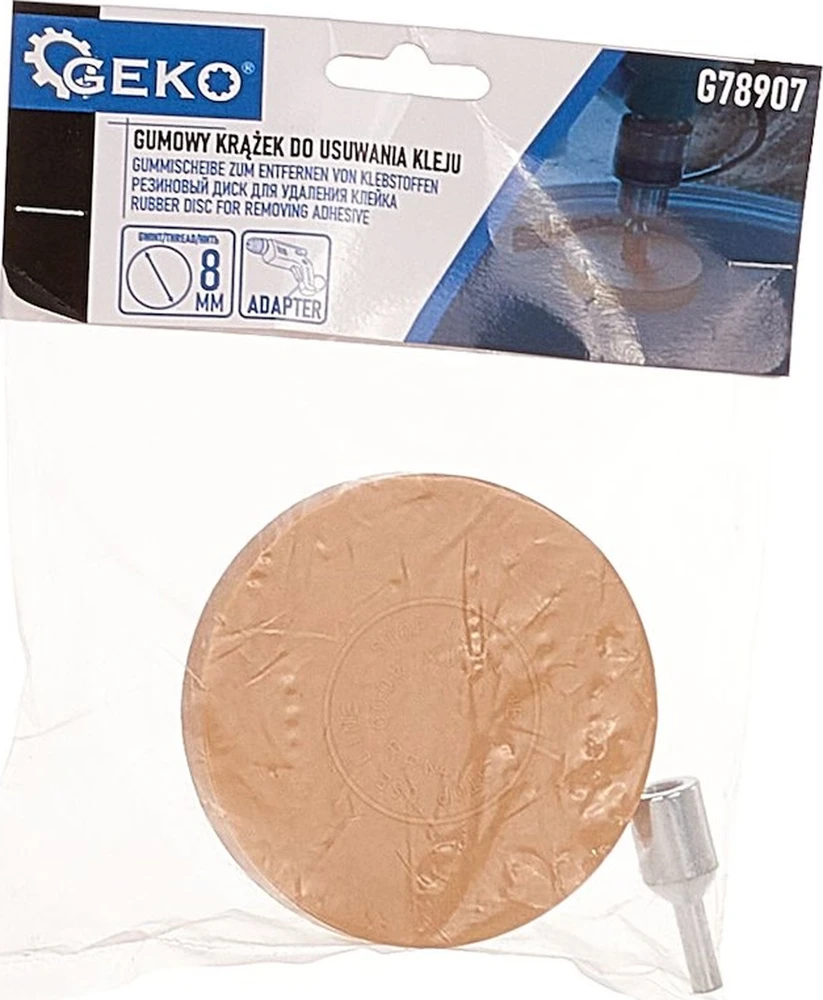 GEKO GUMINIS DISKAS KLIJAMS ŠALINTI SU ADAPTERIU, ŠVELNUS