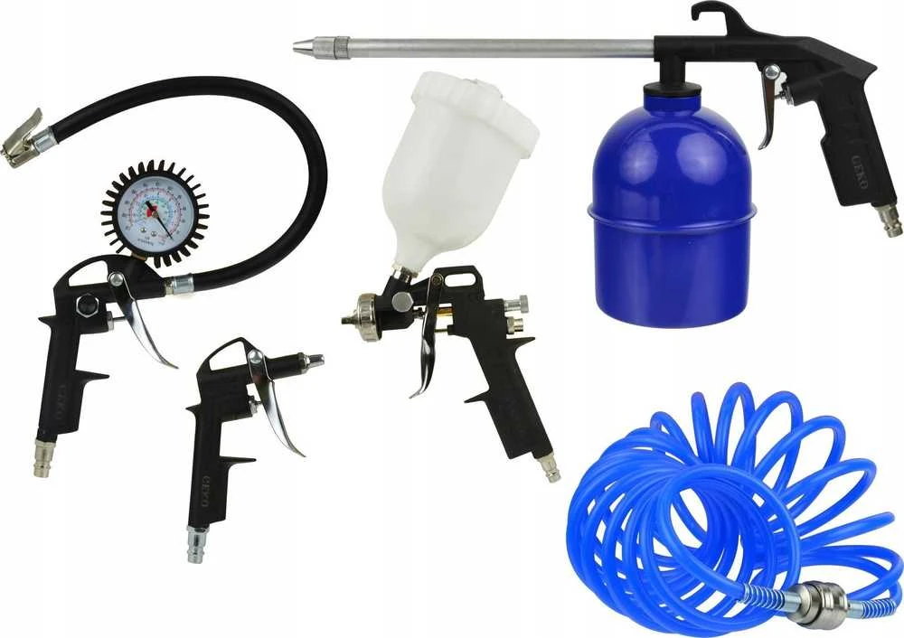 GEKO HVLP dažymo pistoletas 1,4mm + REDUKTORIUS IR ORO FILTRAS /