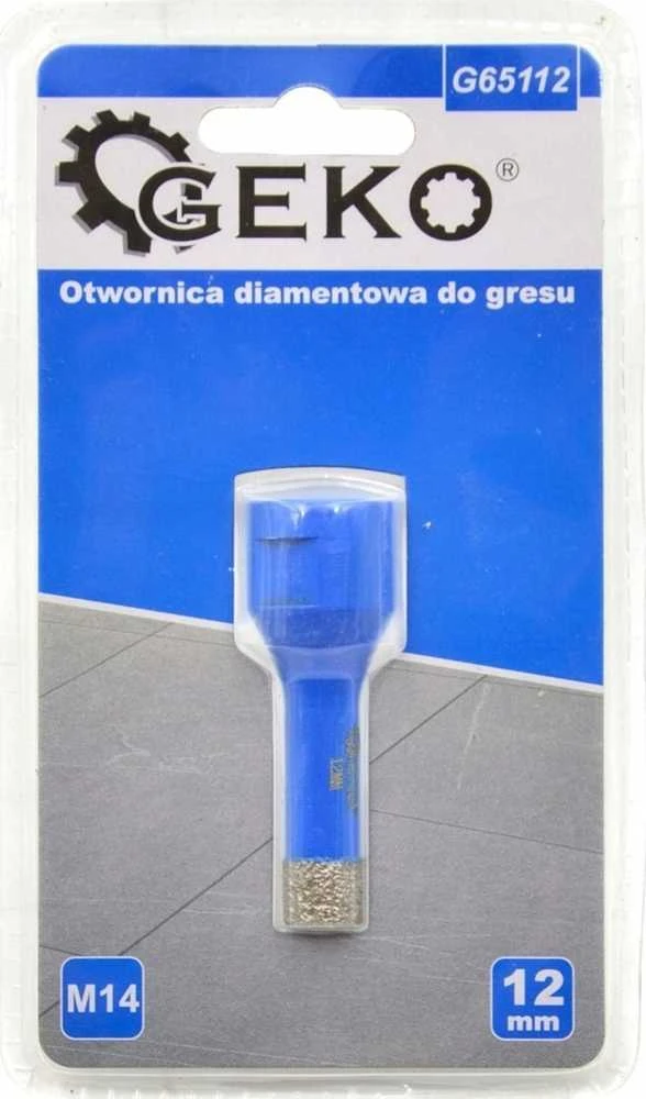 Grąžtas Geko deimantinis pjūklas akmens masės dirbiniams 12 mm M14 (50 vnt.)