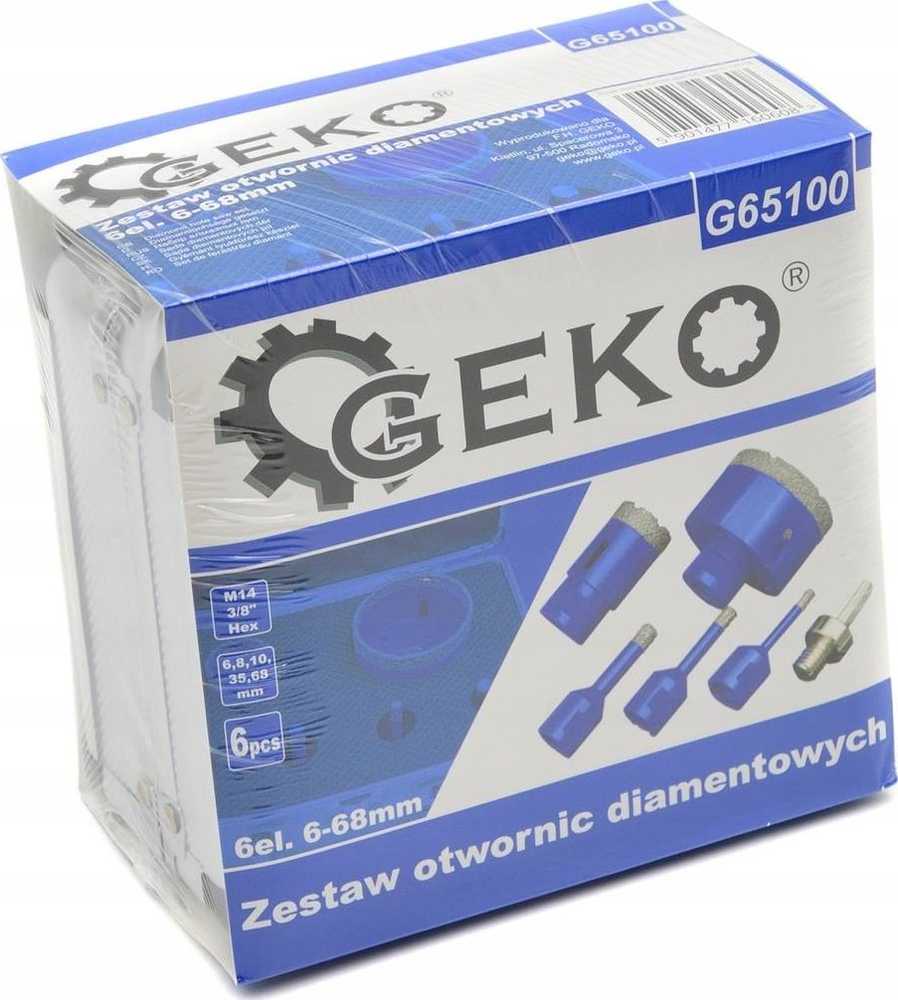 Geko Deimantinių skylių pjūklų rinkinys 6-68 mm, 6 vnt. (10)