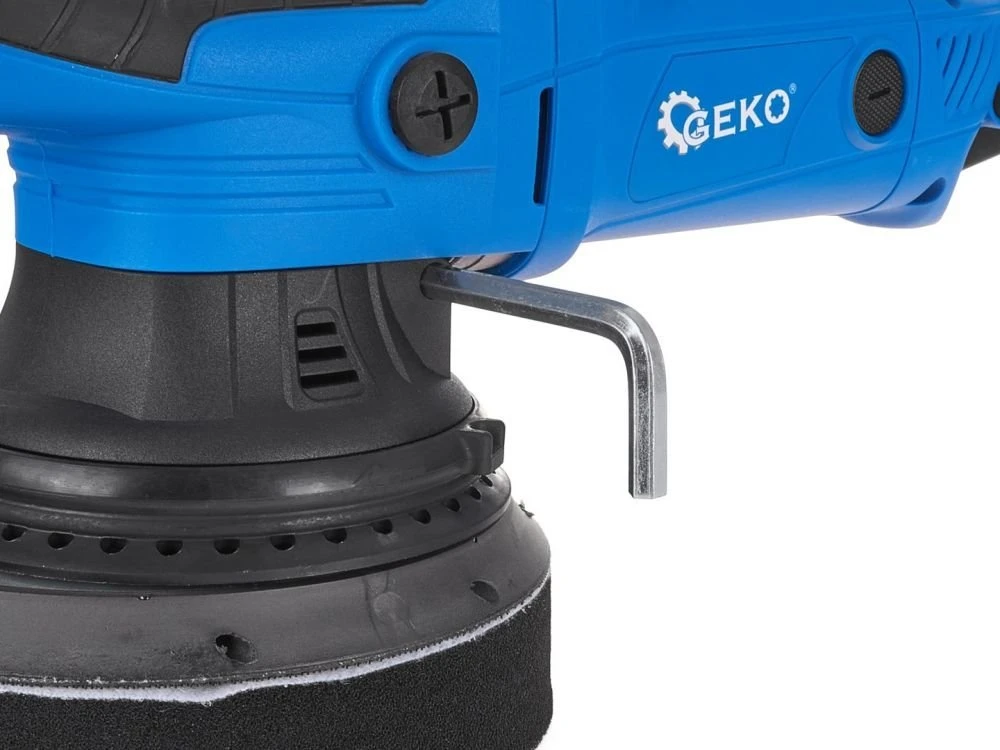 Geko DUAL ACTION automobilių poliruoklis su reguliuojamu 150 mm PREMIUM + 4 kempinių rinkinys (4)