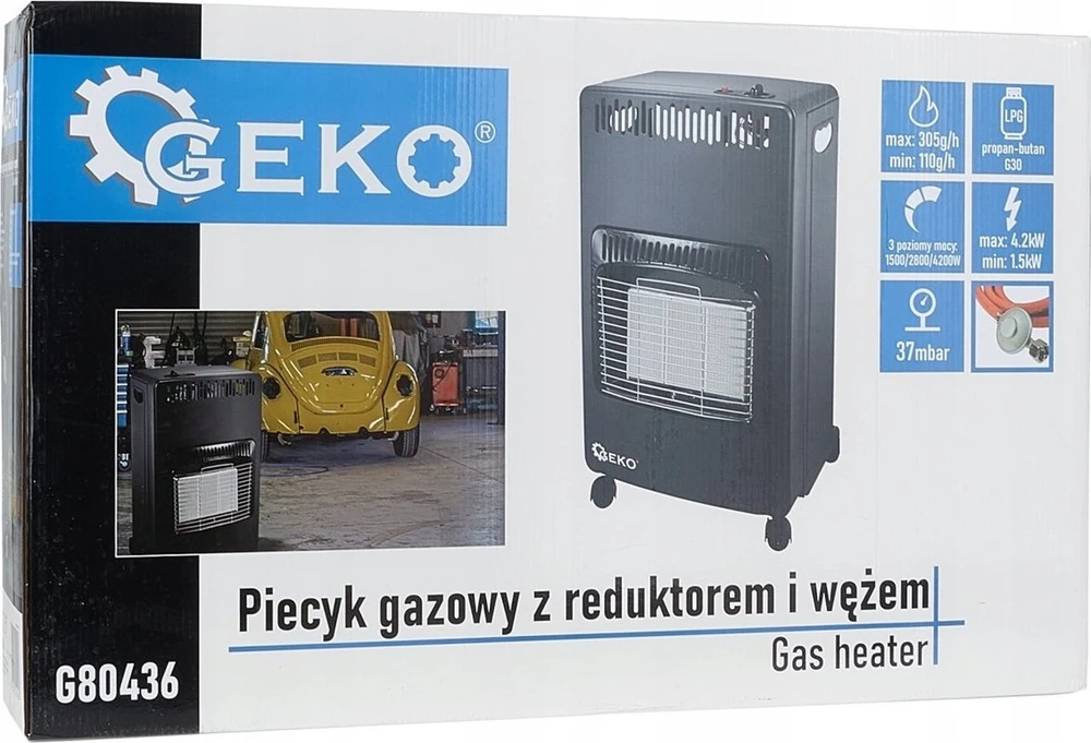 Geko dujinis šildytuvas su reduktoriumi ir žarna 4.2kW – 2 tipas (1)