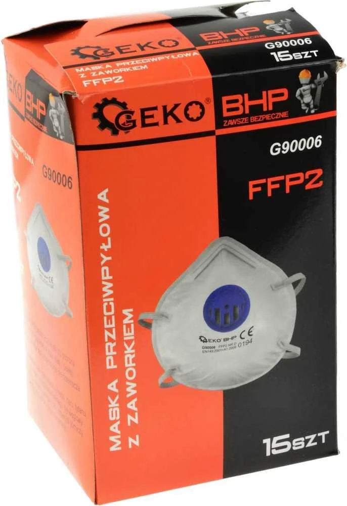 Respiratorius su vožtuvu FFP2 GEKO G90006